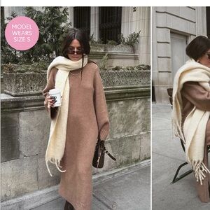 NEVER WORN Show Me Your MuMu Long Sleeve Brown Dress